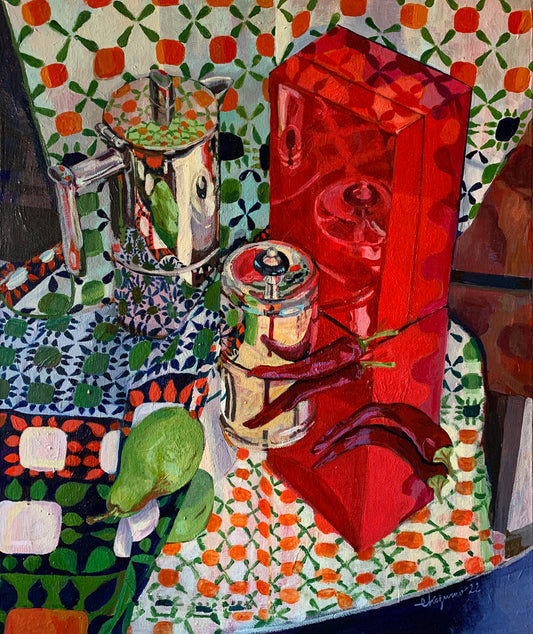 Still Life with Red Box