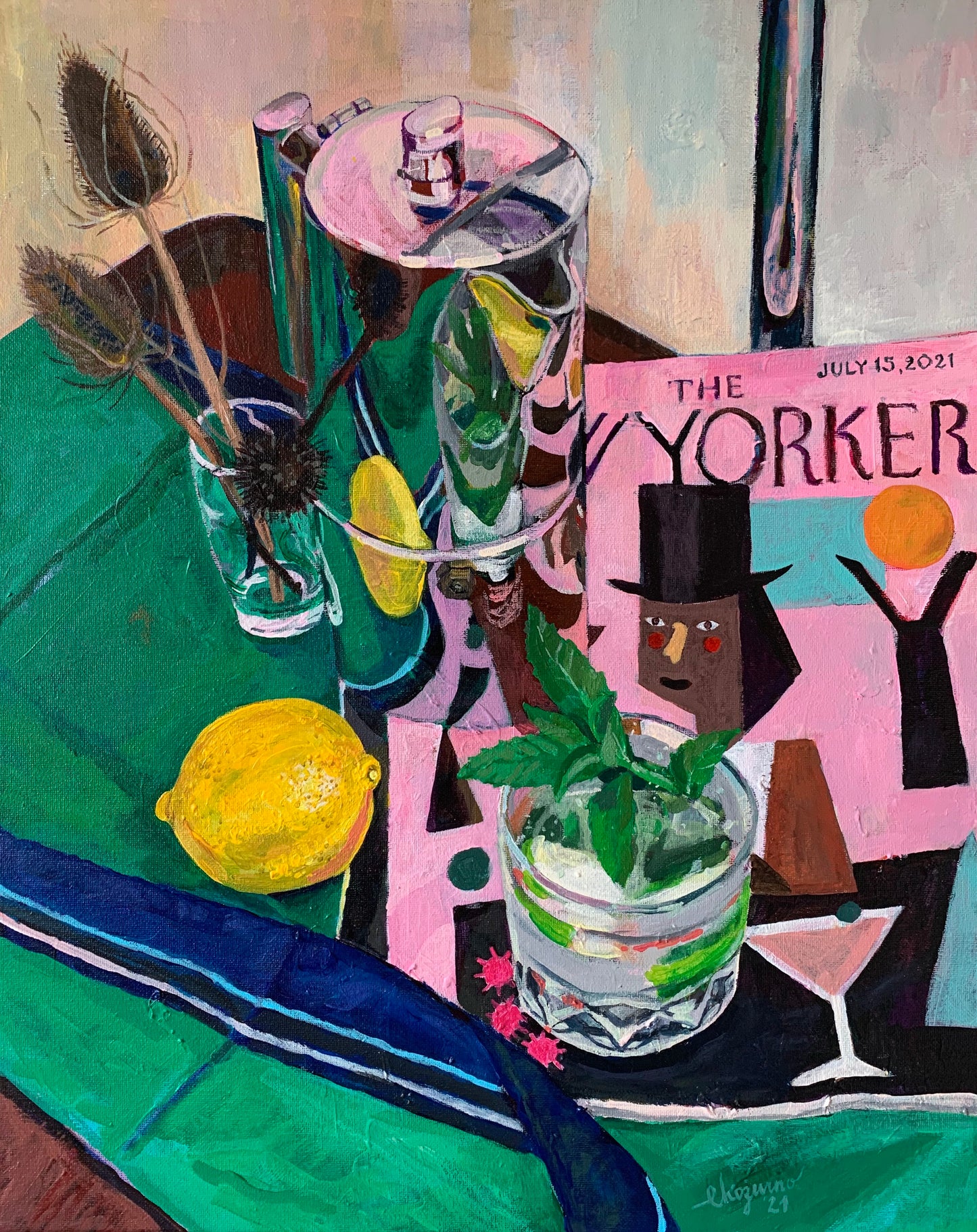 Still Life with New Yorker